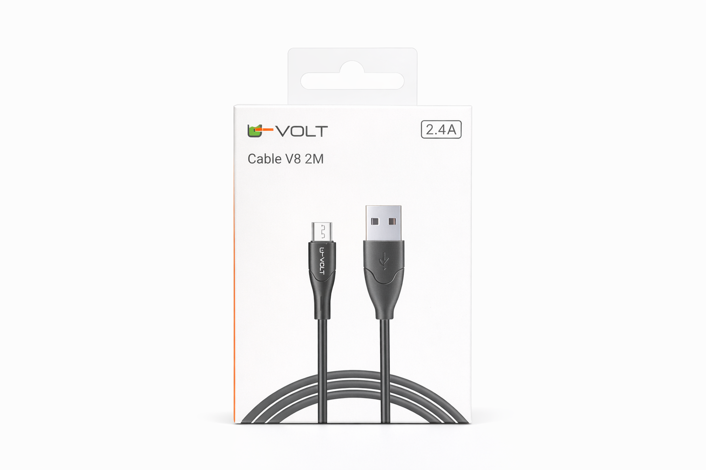 Cable USB a Micro USB V8 2.4A VOLT de 2 Metros – Carga Rápida