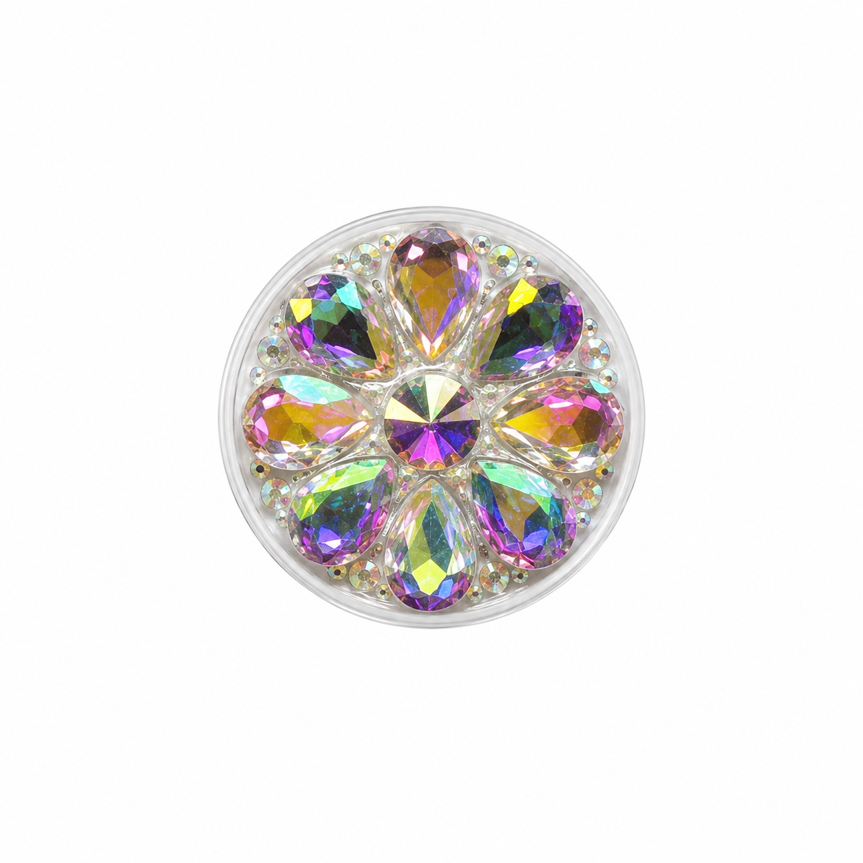 PopSocket Flor de Cristales Iridiscentes