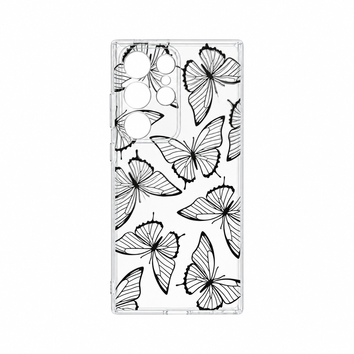 Funda Transparente Mariposas para Samsung S23 Ultra