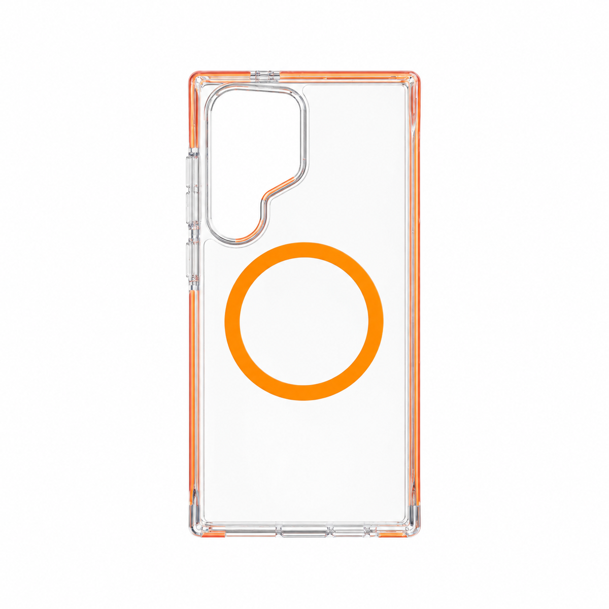 Funda Transparente MagSafe Borde Naranja Samsung S23 Ultra