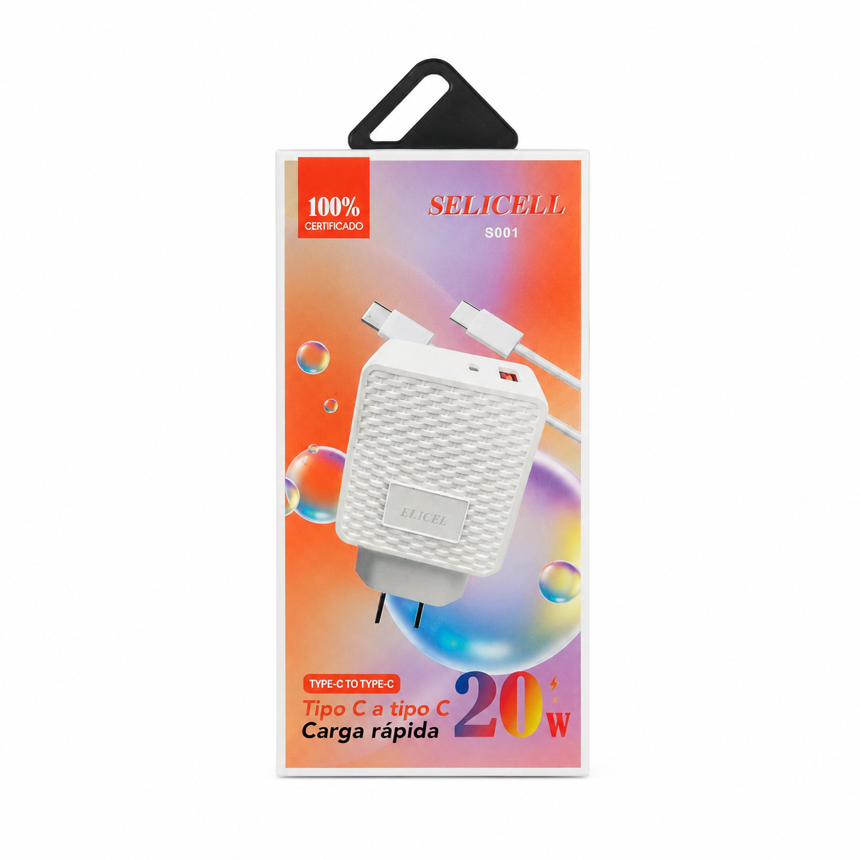 Cargador SELICELL 20W + Cable Tipo C a Tipo C