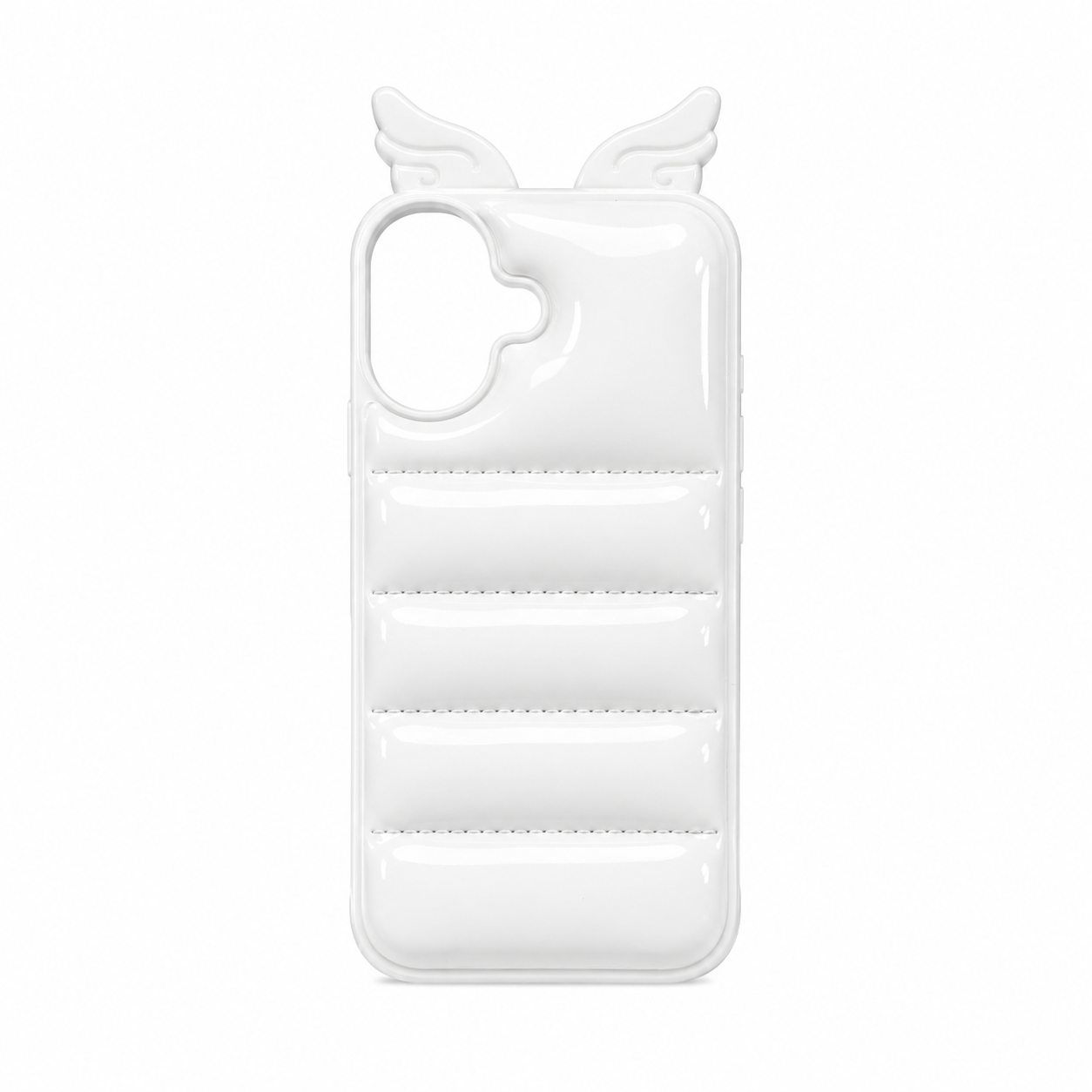 Funda Puffer Alas Ángel 3D Acolchada para iPhone 17