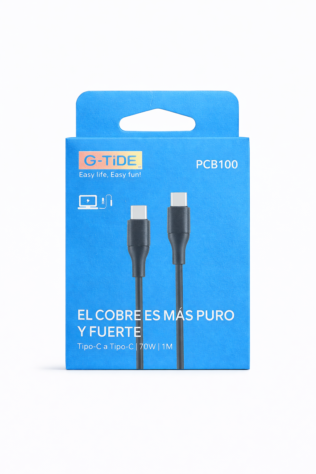 Cable de Carga Ultra Rápida 70W USB-C a USB-C