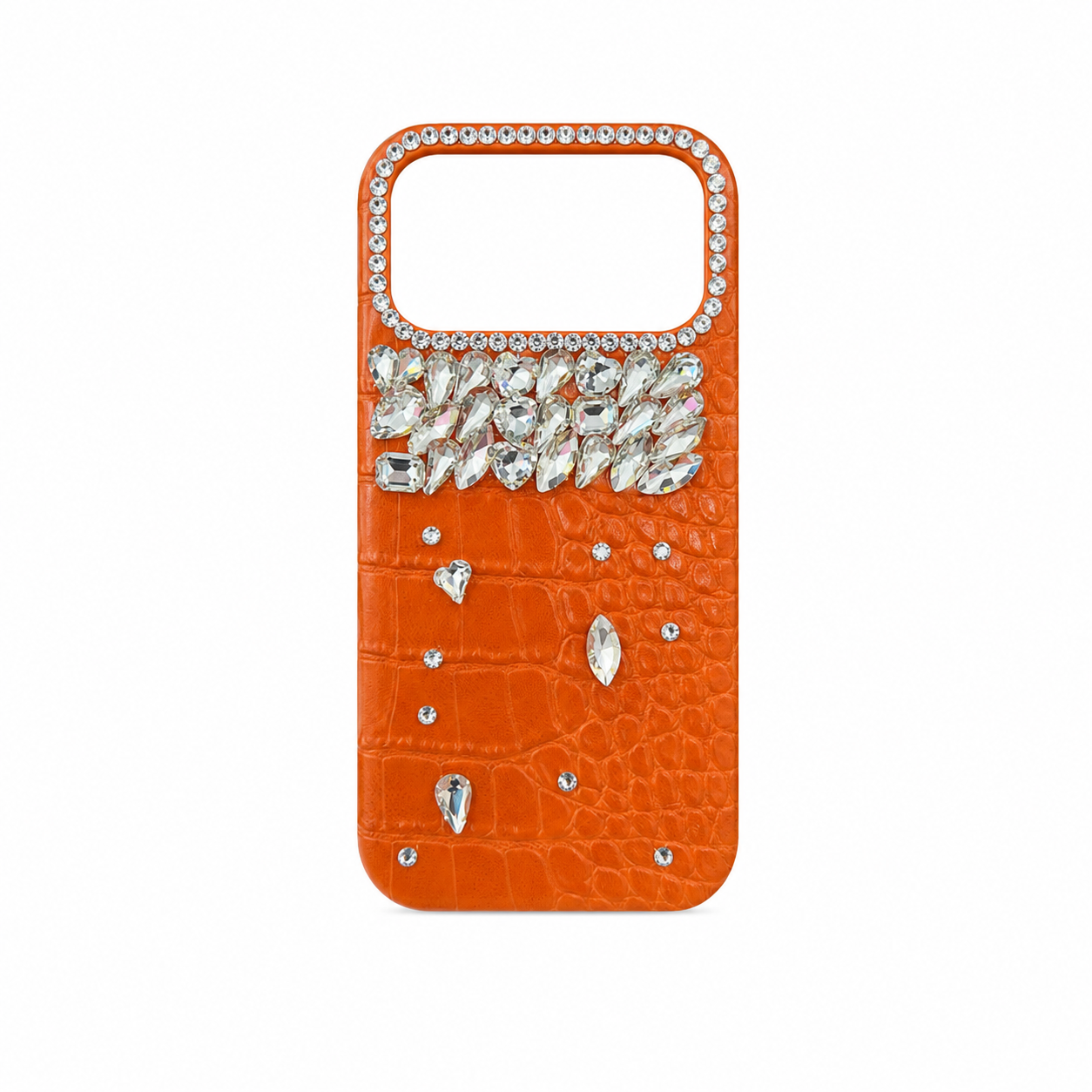 Funda Croco Cristales Pedrería para iPhone 17 Pro Max