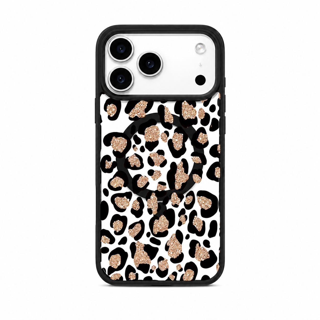Funda Cristal Leopardo Glitter MagSafe para iPhone 17 Pro