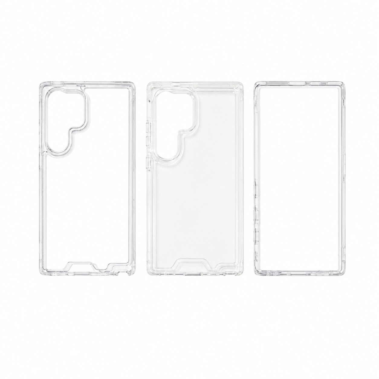 Funda de 3 Partes Cristalina Uso Rudo para Samsung S24 Ultra