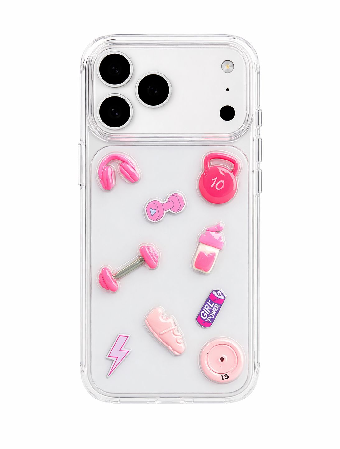 Funda Transparente Gym Girl 3D para iPhone 17 Pro