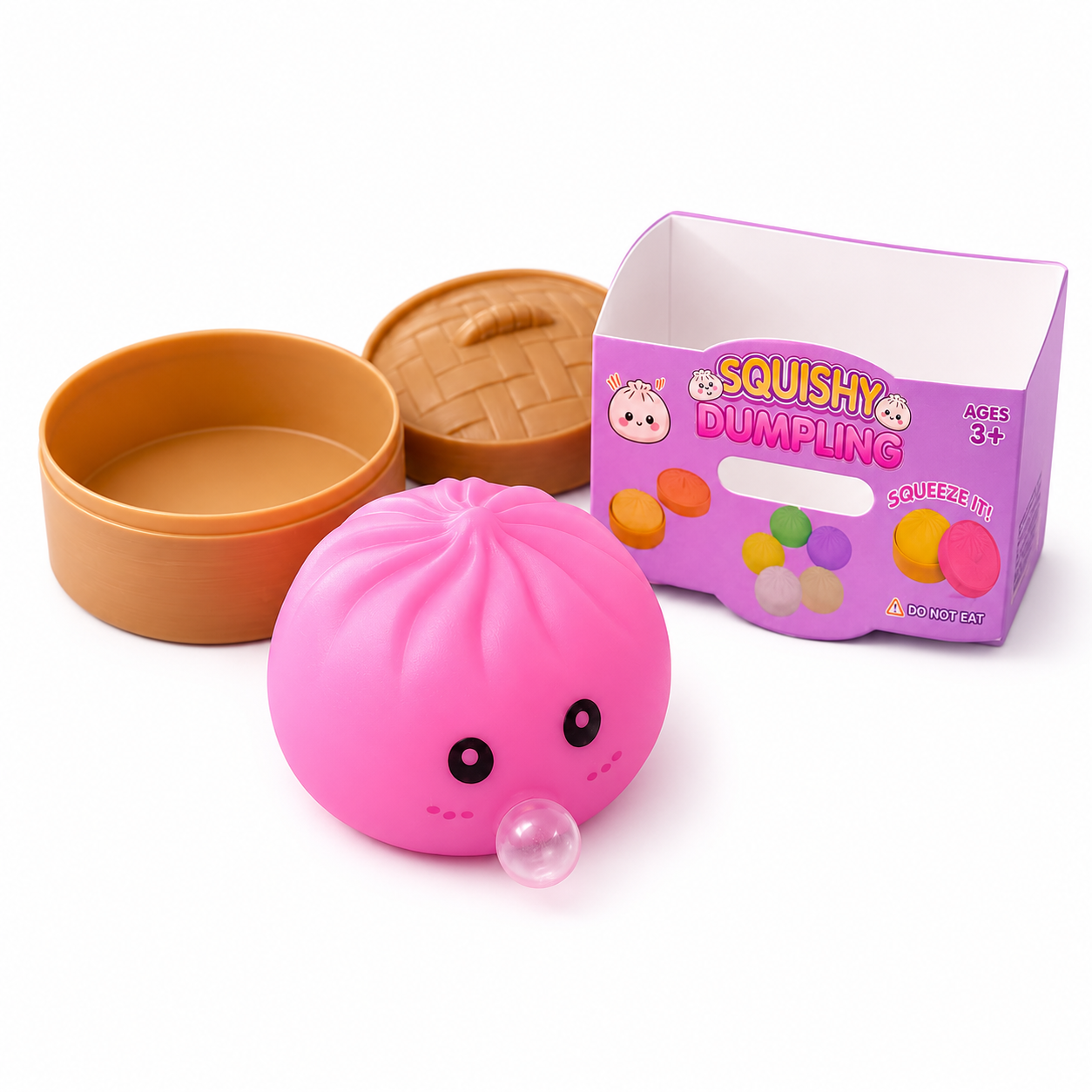 Squishy Dumpling Bao con Vaporera y Burbujas