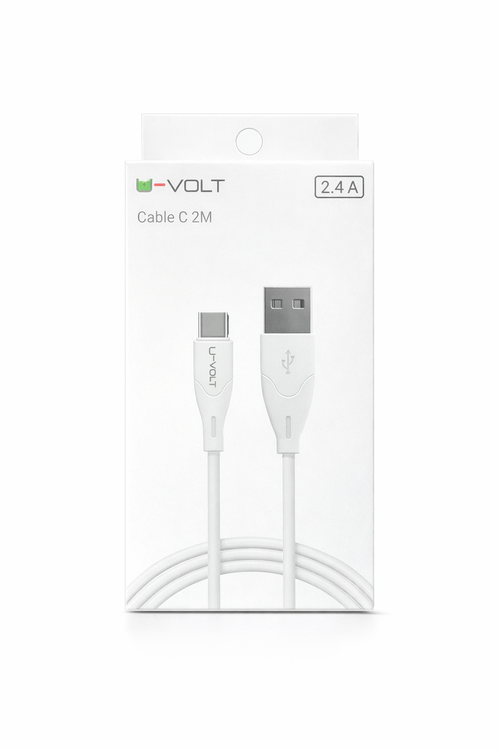 Cable USB a USB-C U-VOLT (2 Metros) | Carga Rápida 2.4A