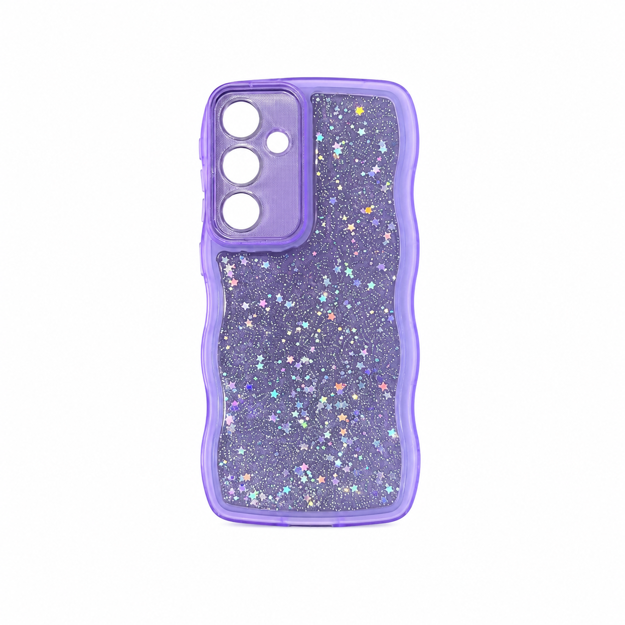 Funda Ondulada Glitter Estrellas para Samsung S24 FE - S25 FE