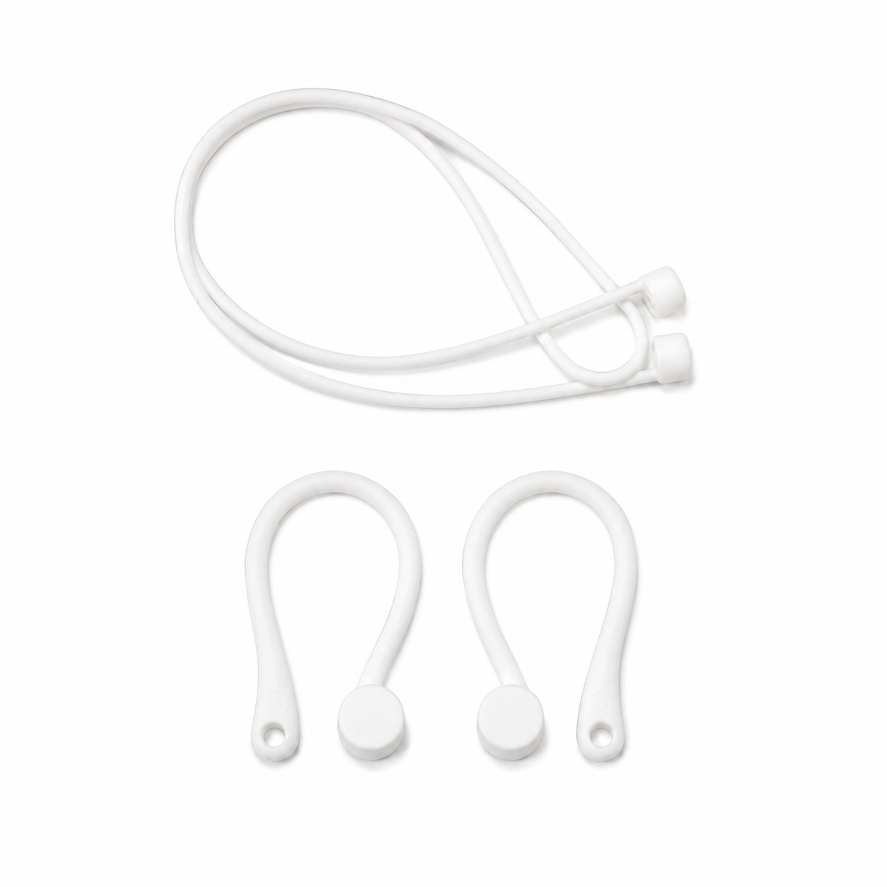 Kit Anti-Pérdida AirPods Correa Cuello + Ganchos Oreja
