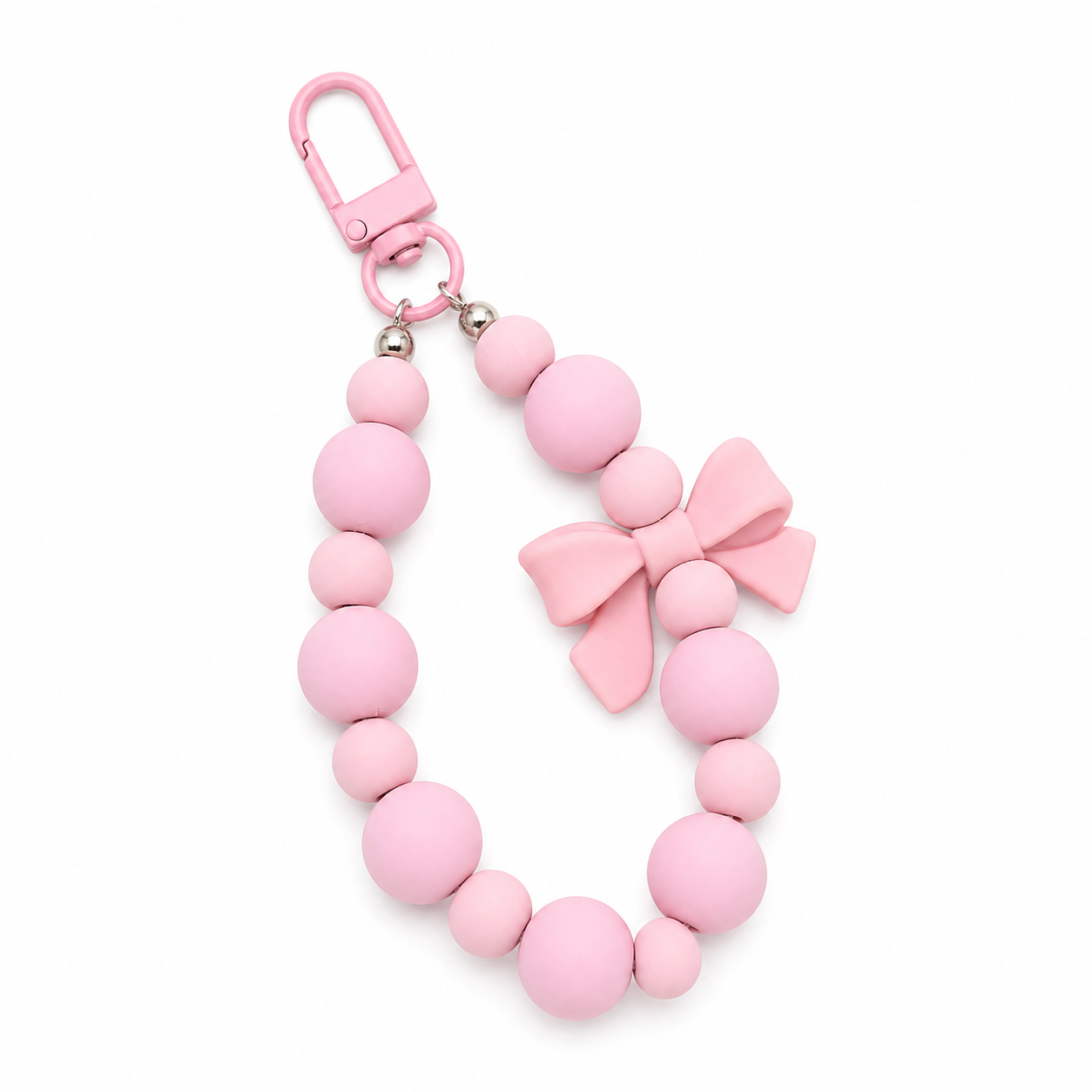 Phone Strap de Cuentas con Moño Coquette