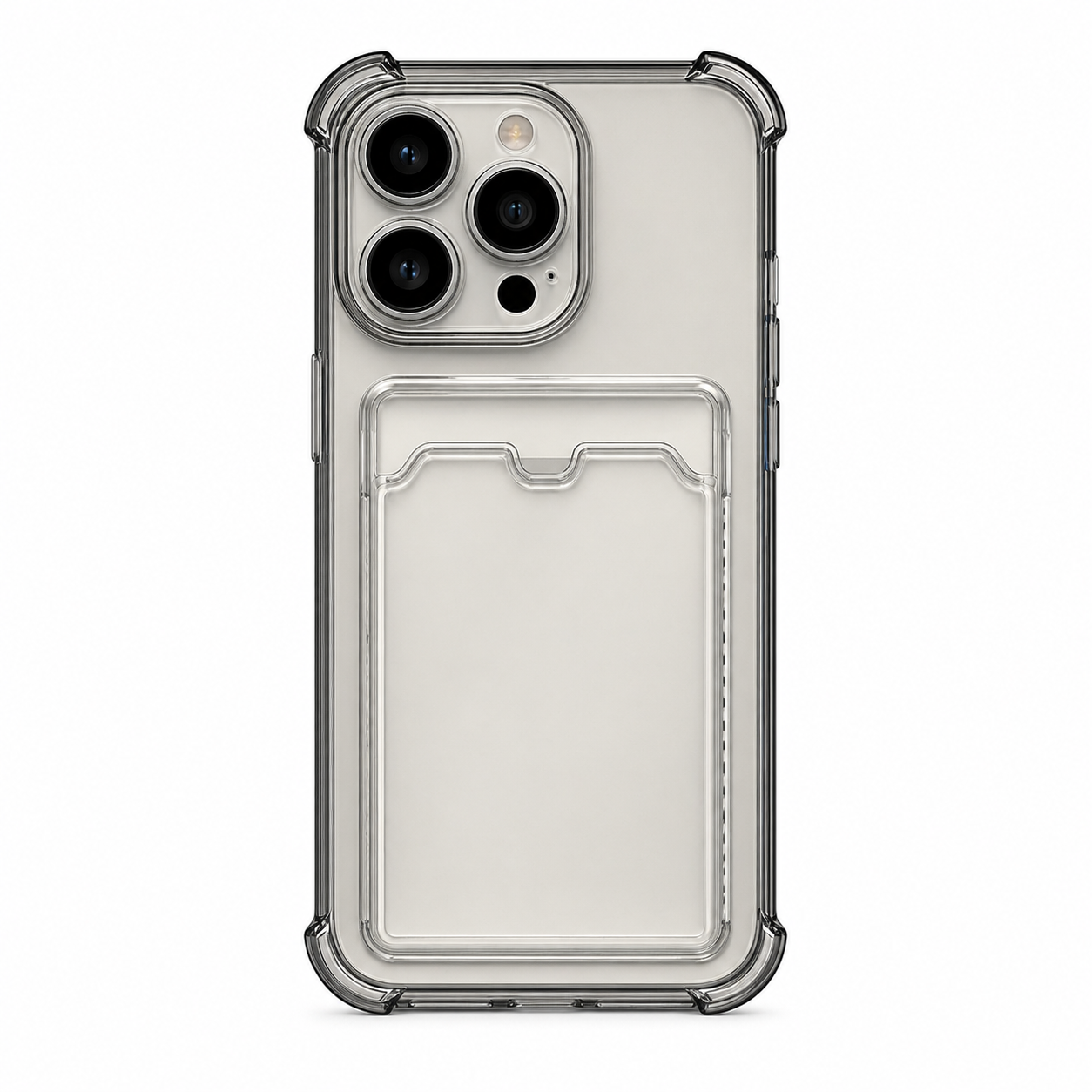 Funda Transparente con Tarjetero para iPhone 13 - 14 - 15
