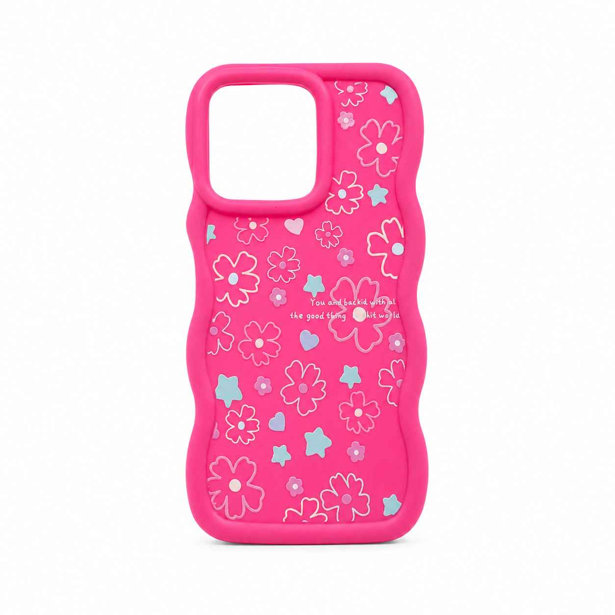 Funda De Silicon Ondulada Flores para Moto G56