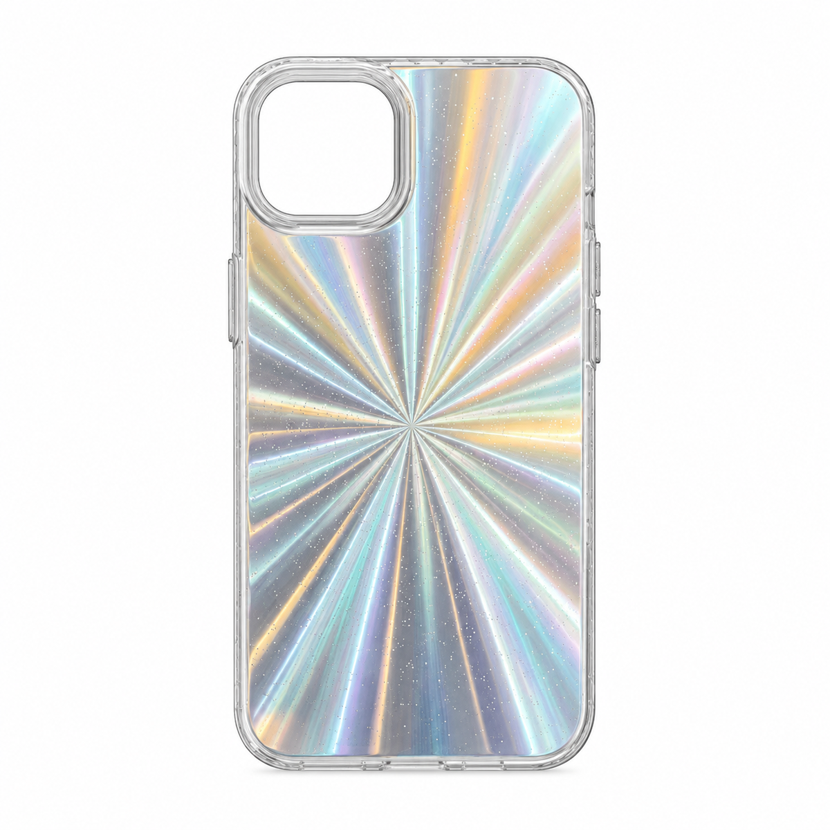 Funda Holográfica Efecto Rayos Glitter iPhone 14 Plus 15 Plus