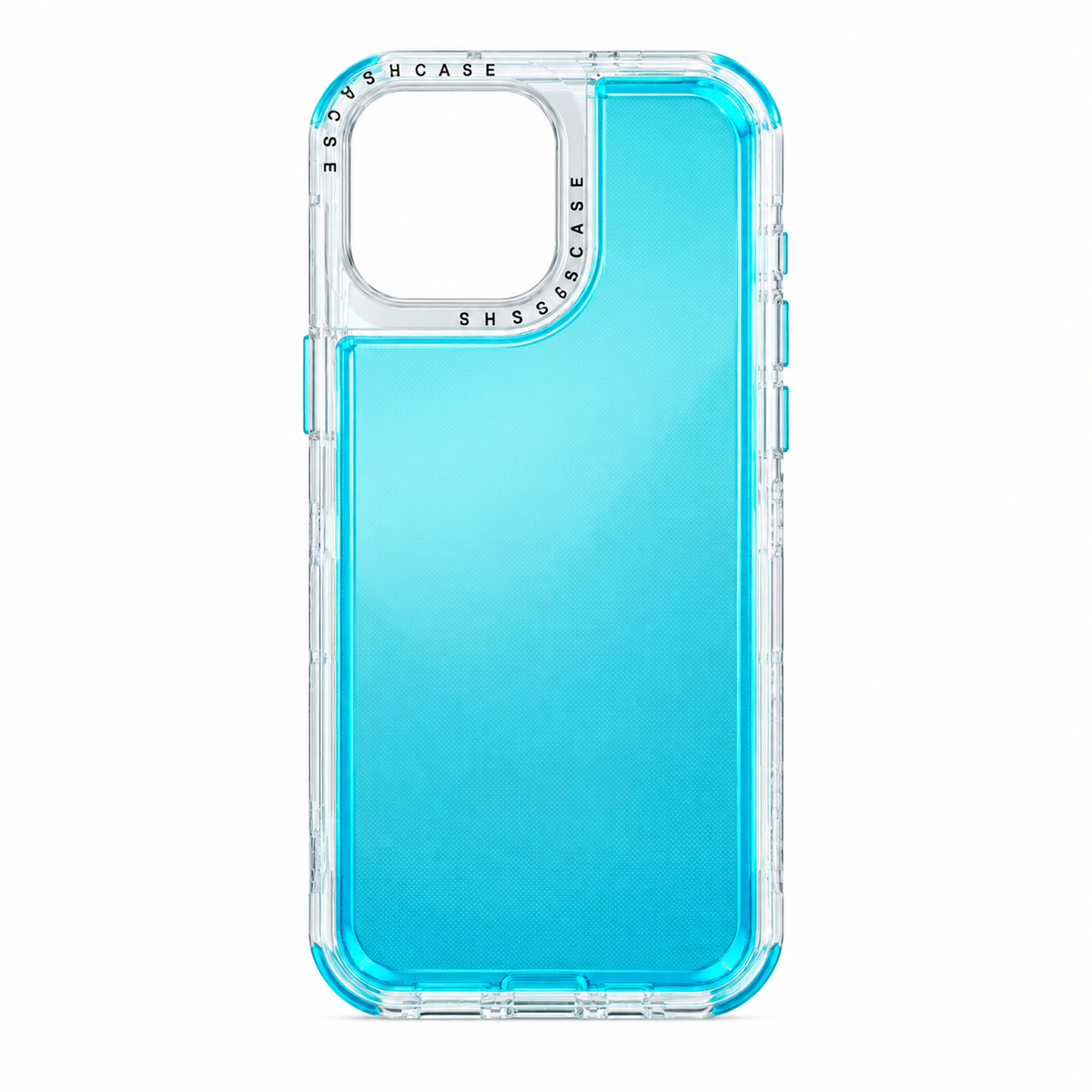 Funda Antigolpes Transparente Azul Turquesa iPhone 14 Pro Max