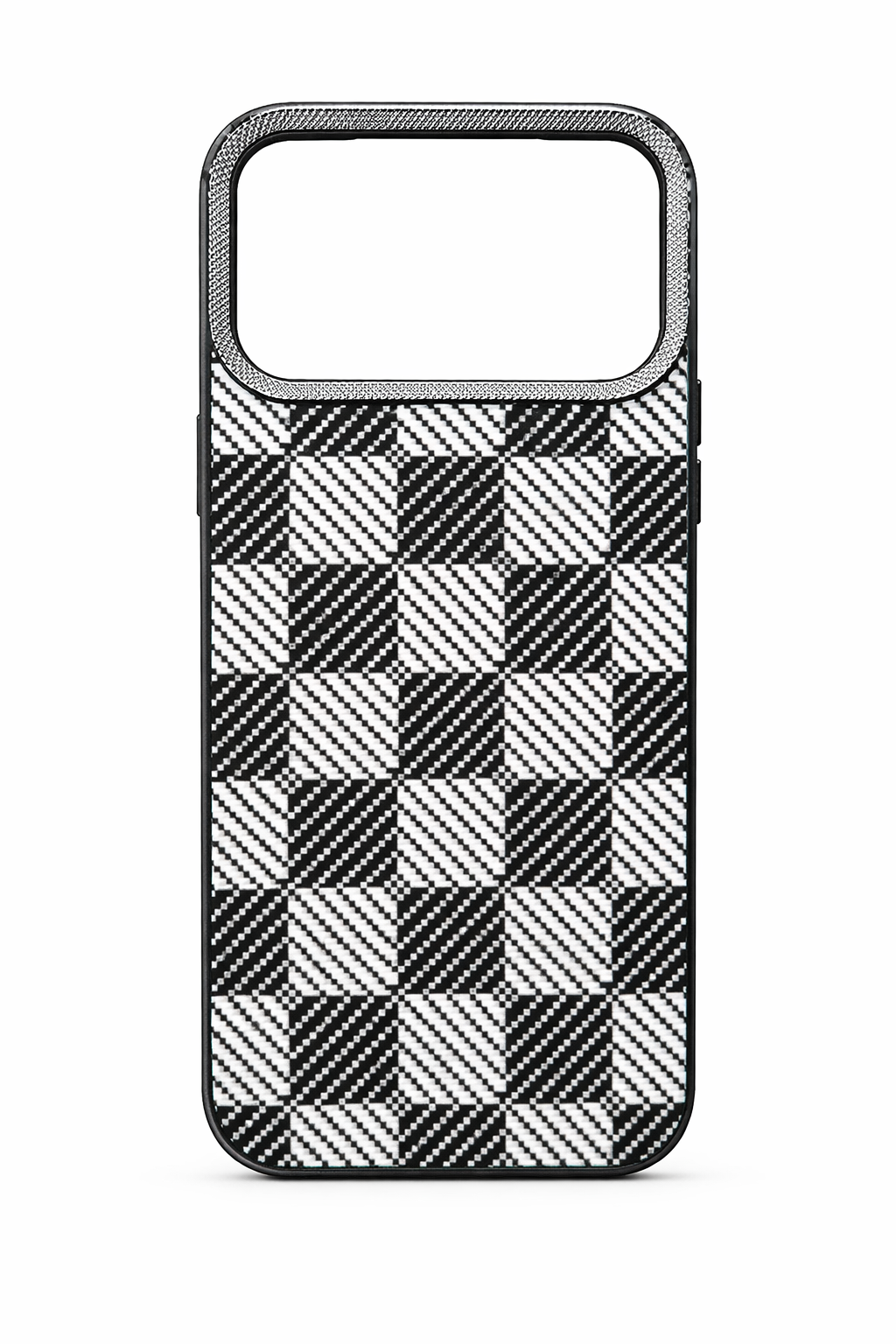 Funda Carbon Texture Checkered Edition para iPhone 17 Pro Max