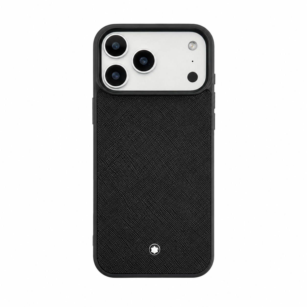 Funda de Piel Saffiano con Emblema para iPhone 17 Pro Max