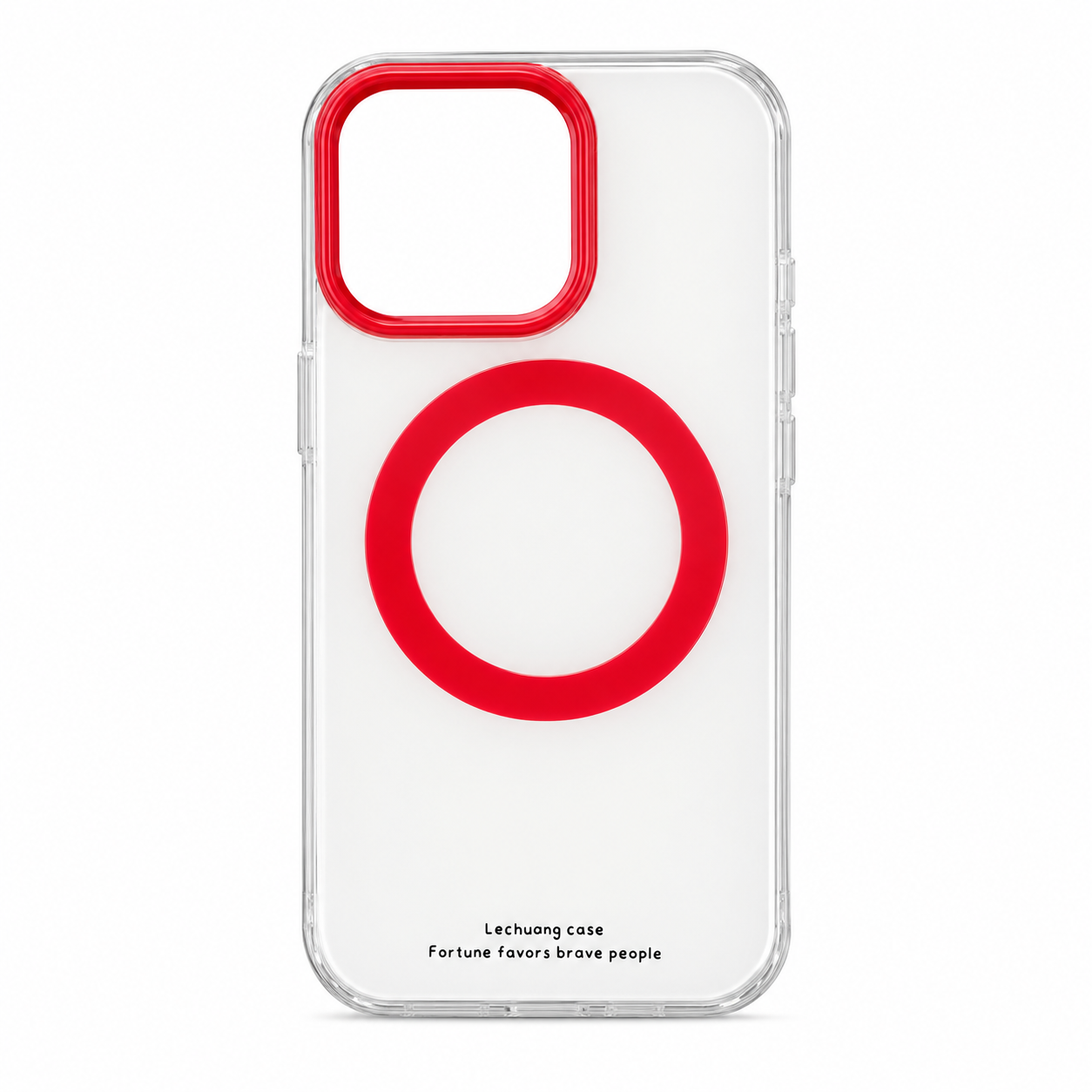 Funda Blanca Marco Rojo Magnética iPhone 15 Pro Max