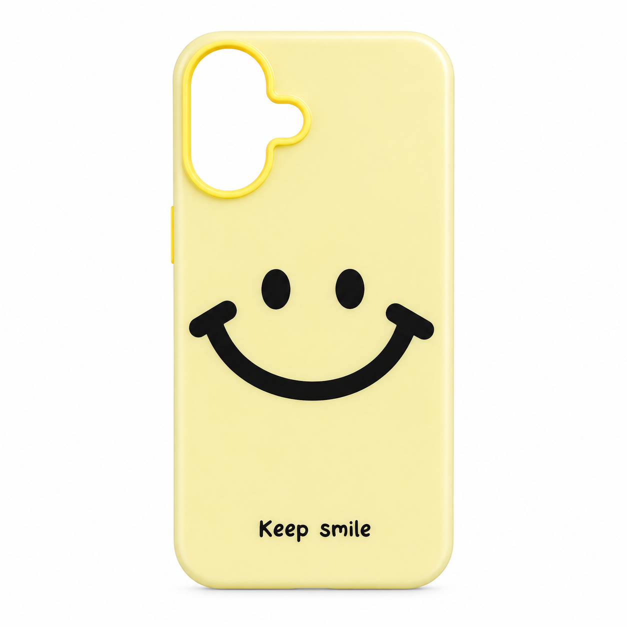 Funda de Silicón con Carita Feliz para iPhone 16 Plus