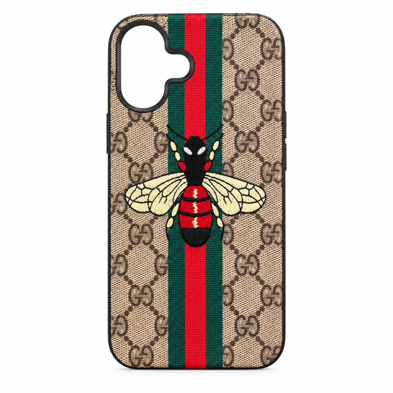 Funda Tela Monograma con Abeja Bordada iPhone 16 Plus