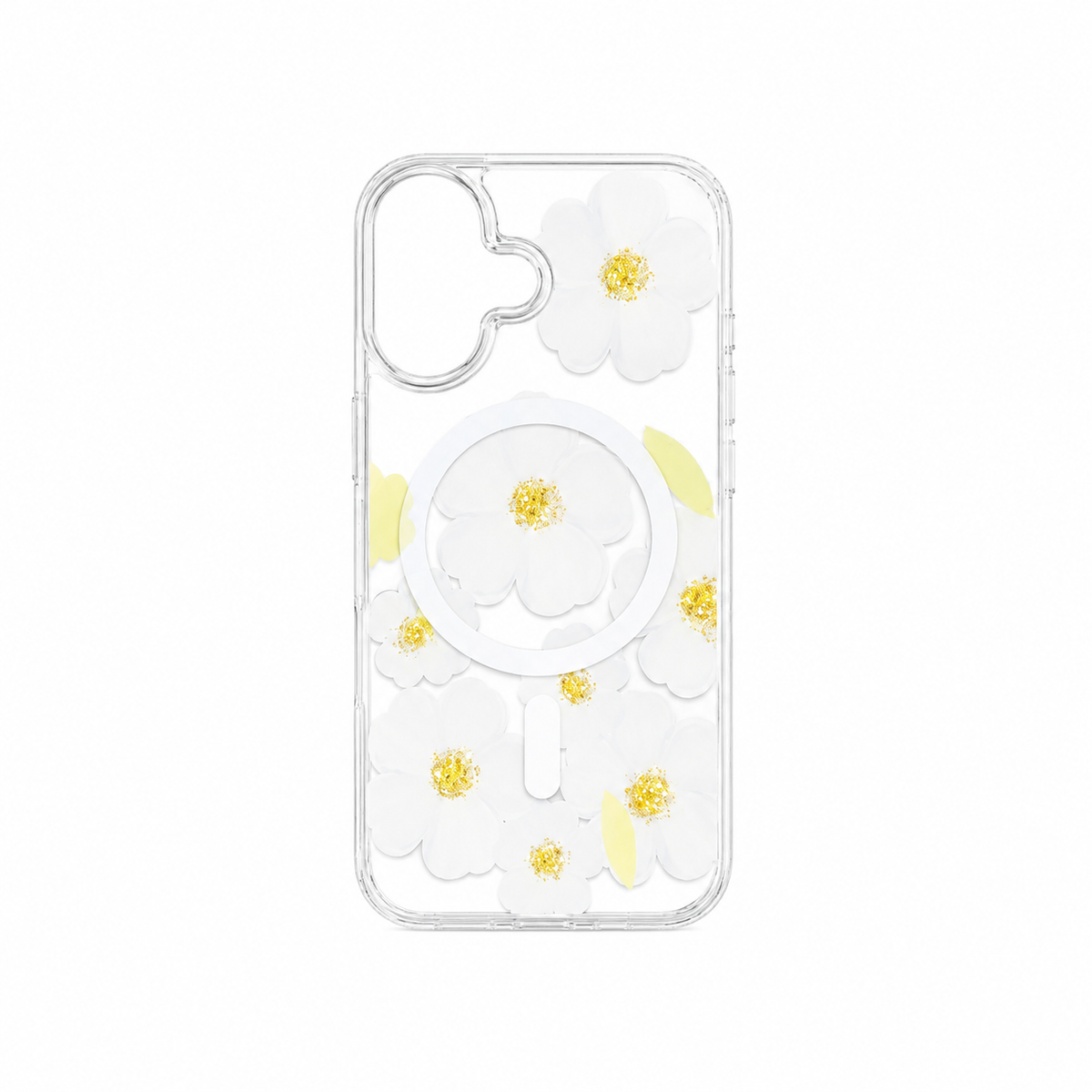 Funda Crystal Flores Margaritas MagSafe para iPhone 16