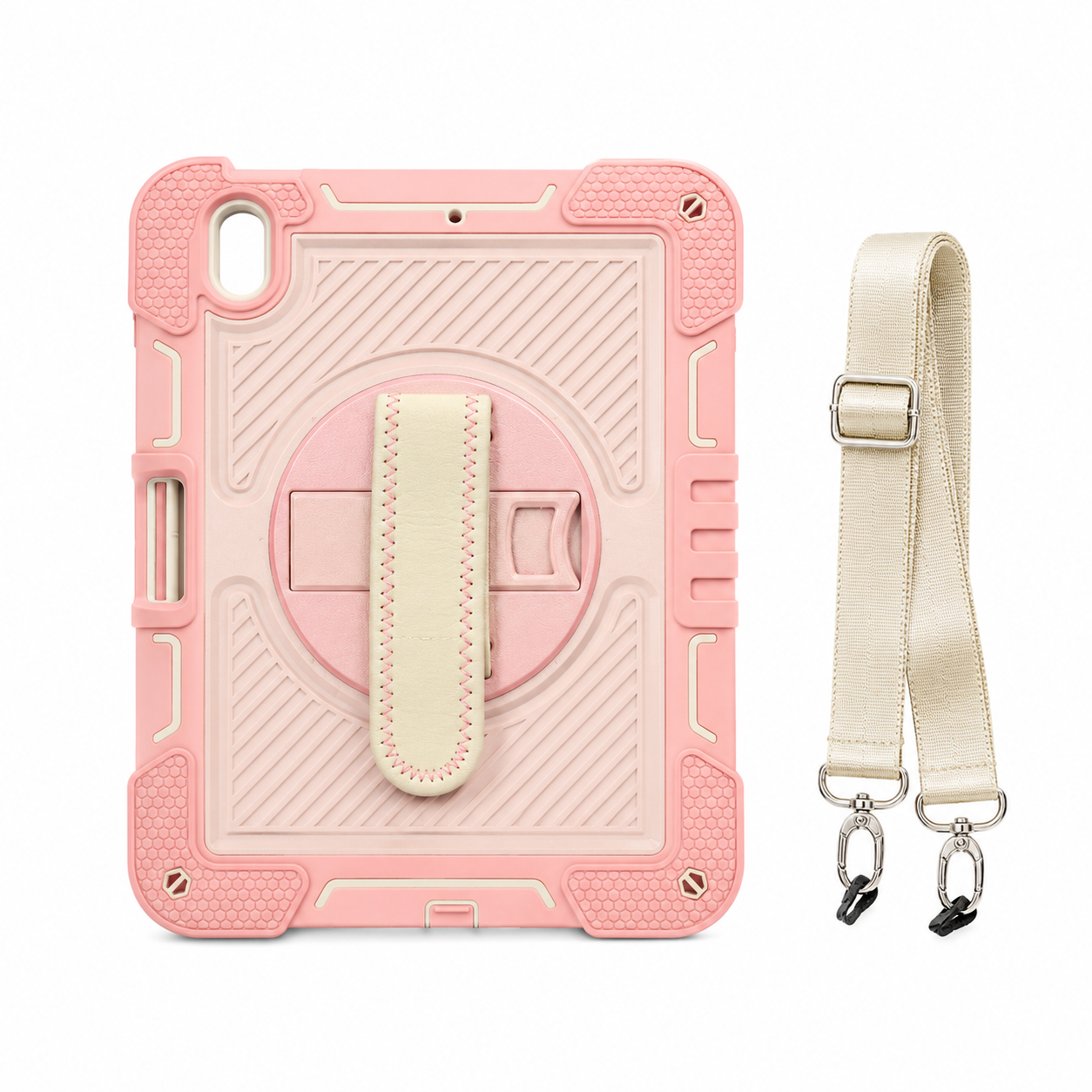 Funda Heavy Duty Anillo 360 Correa Pencil iPad 10 11 A16
