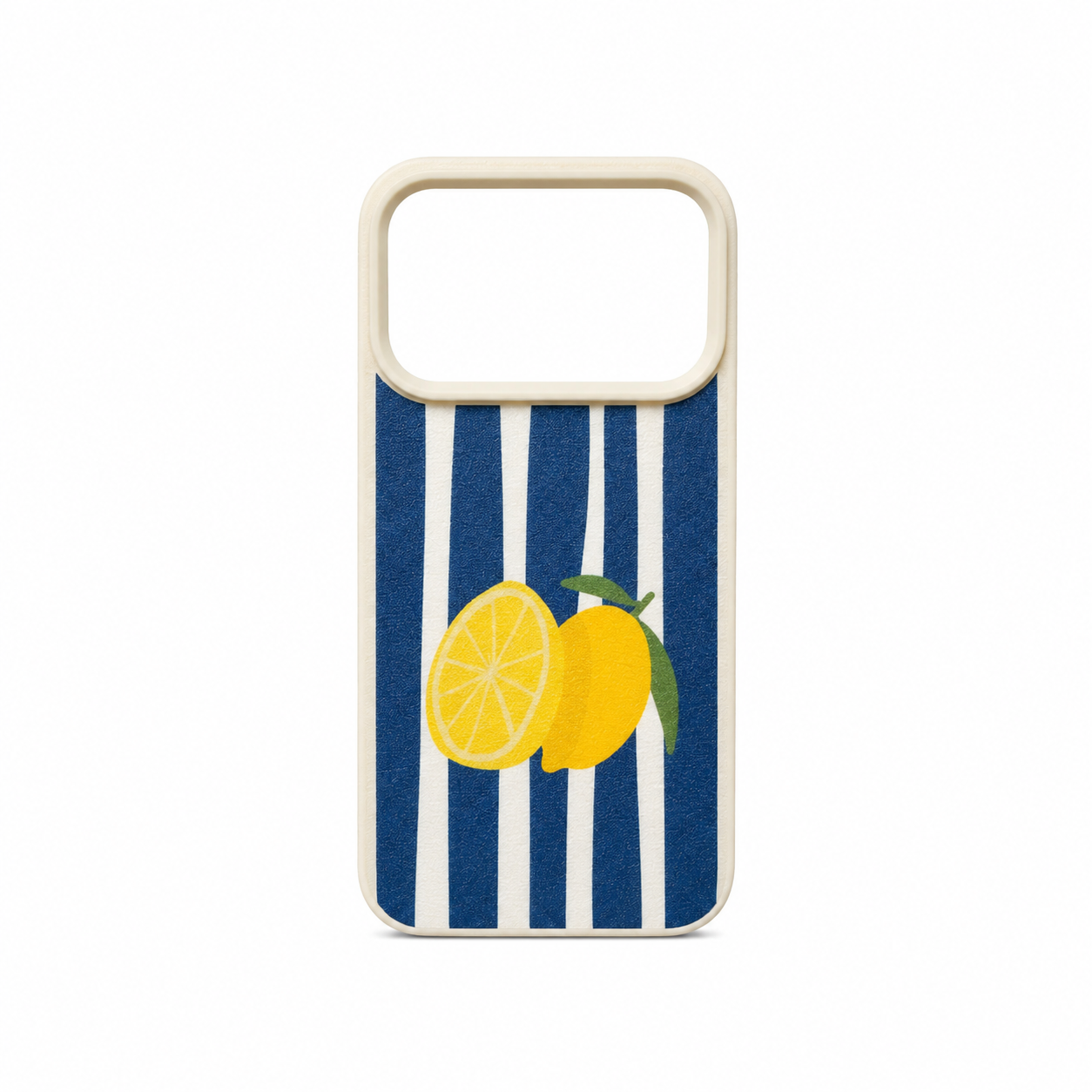 Funda Canvas Rayas Limón Mediterráneo para iPhone 17 Pro