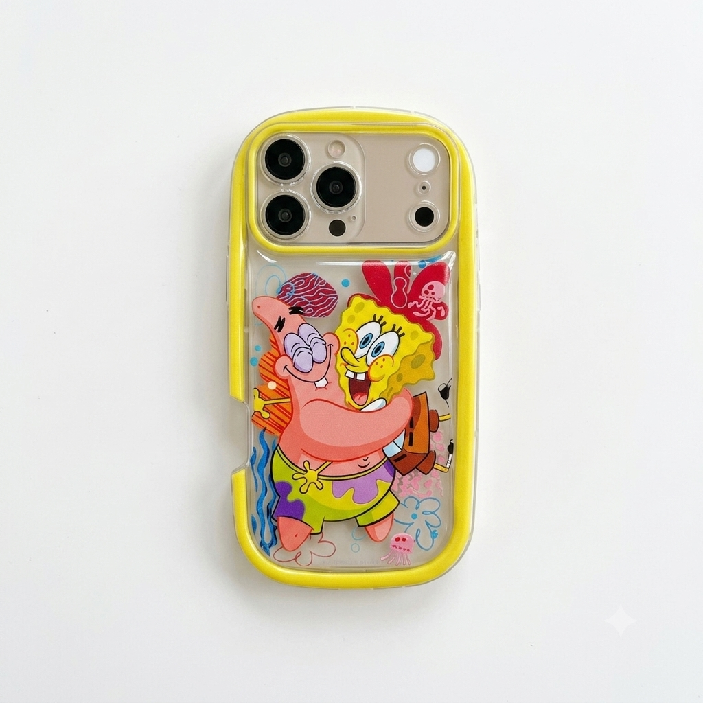 Funda Bob Esponja y Patricio para iPhone 17 Pro Max