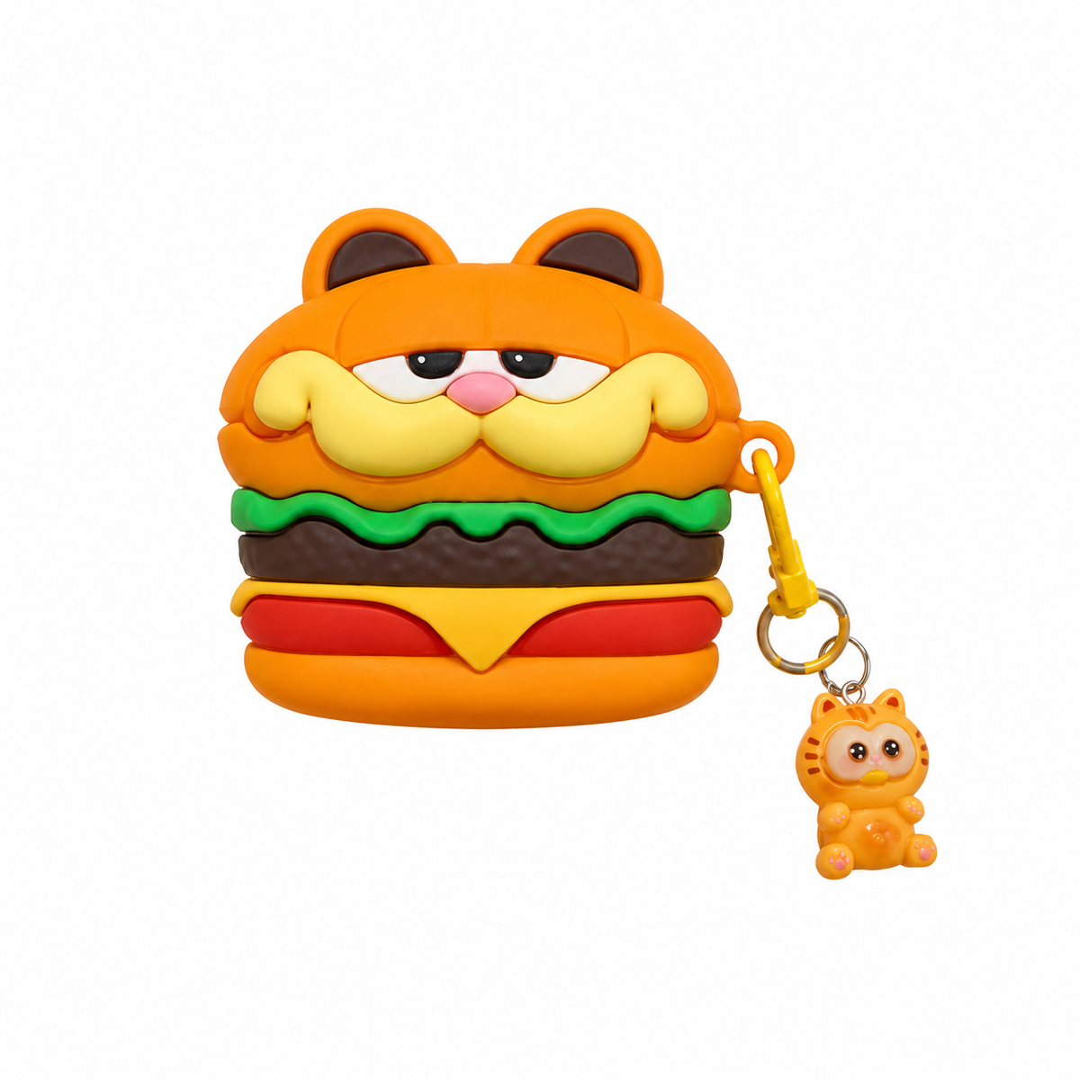 Funda Garfield Hamburguesa 3D con Charm para AirPods 4