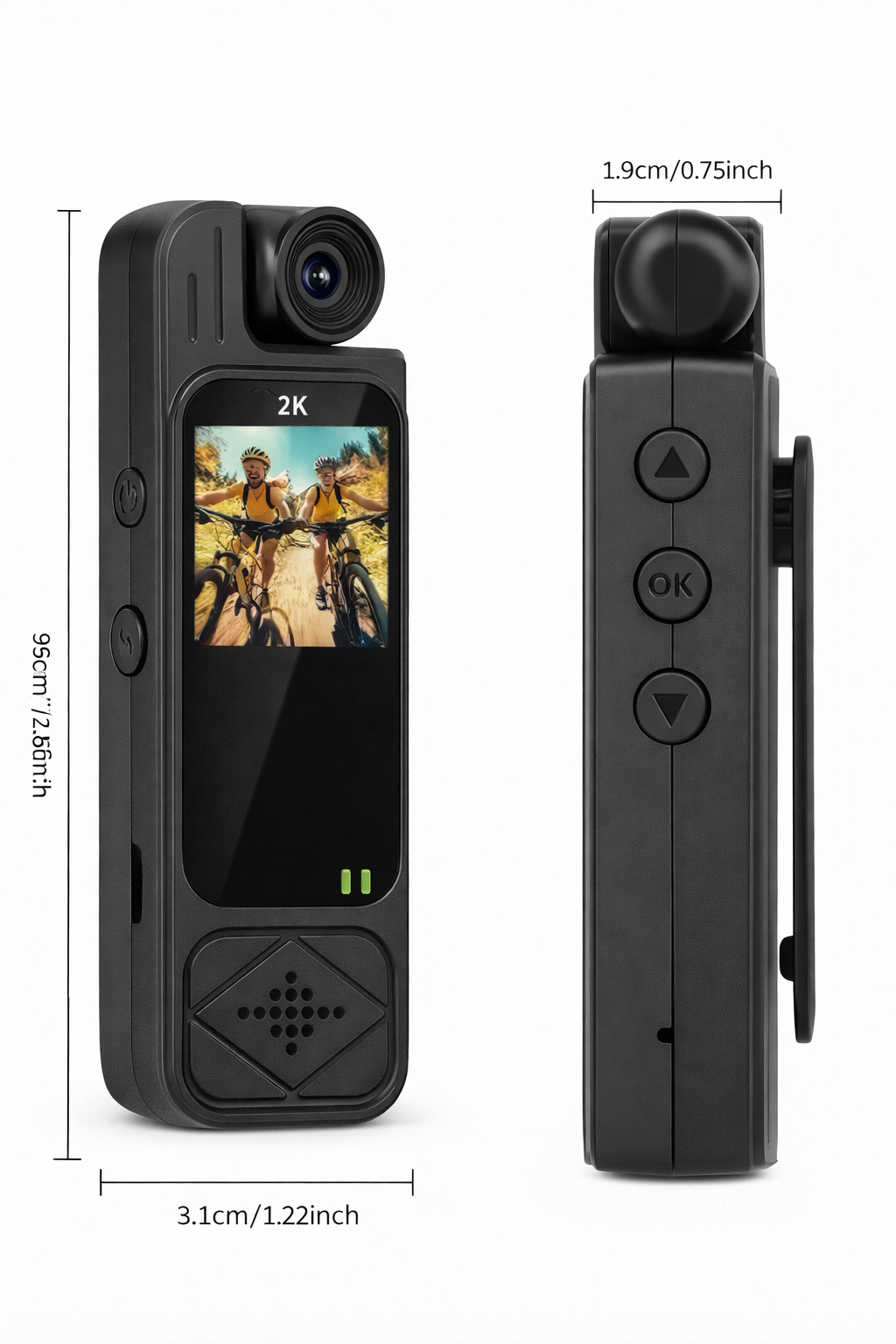 Cámara Portátil 2K con Visión Nocturna y Lente Giratorio 180°