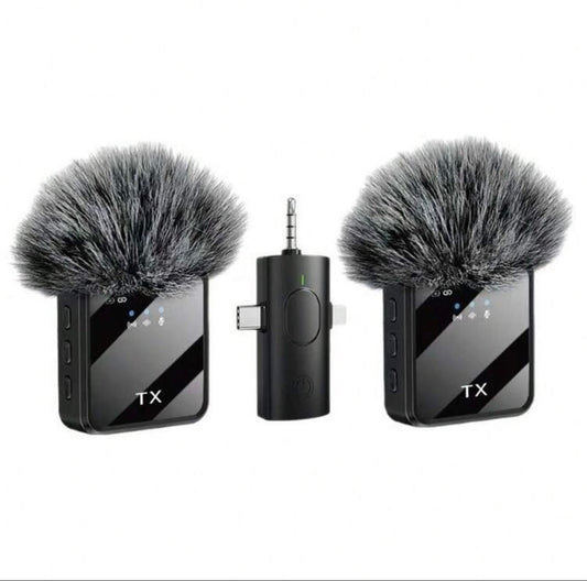 Micrófono Inalámbrico 3 en 1 con Cancelación de Ruido DSP