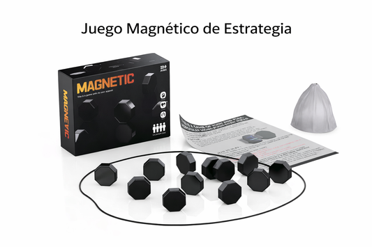 Juego Magnético de Estrategia con Imanes y Cuerda (Tipo Ajedrez Magnético)