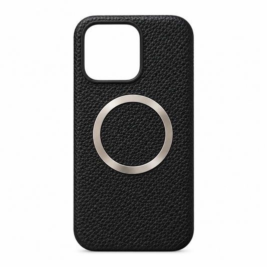 Funda Piel Texturizada con Aro MagSafe iPhone 14 Pro