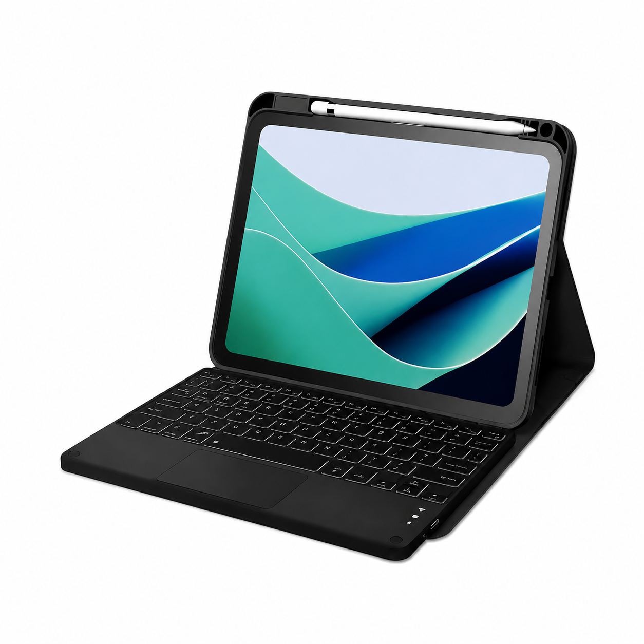 Funda Teclado Bluetooth Trackpad Apple Pencil iPad 10 11 Gen