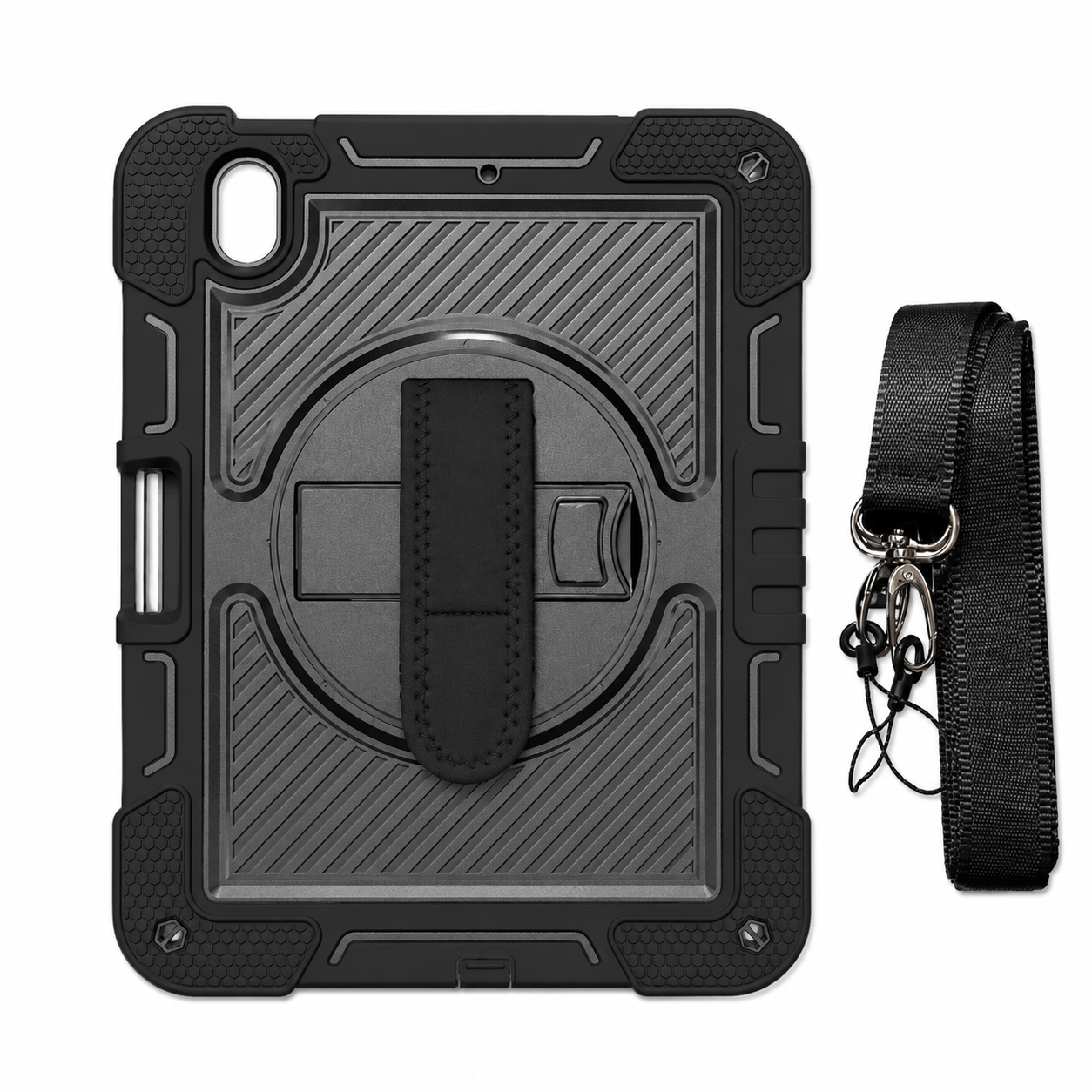 Funda Heavy Duty Anillo 360 Correa Pencil iPad 10 11 A16