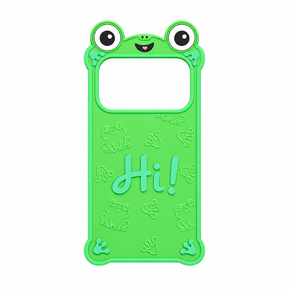 Funda 3D Ranita Kawaii con Espejo para iPhone 17 Pro / 18 Pro