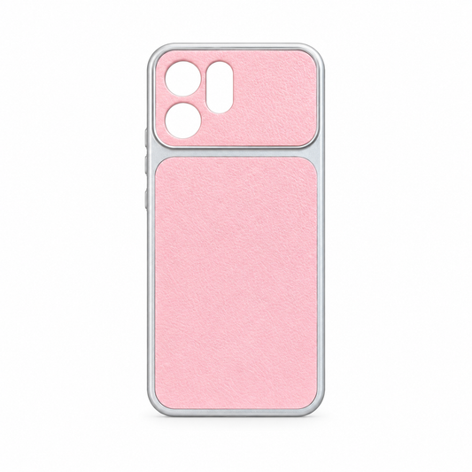 Funda Cuero con Marco Cromado para Oppo Reno 14F