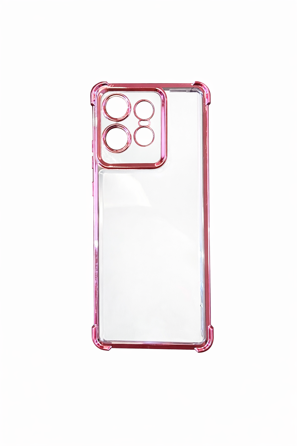 Funda Transparent Electroplating con Bordes Reforzados para Moto Edge 50 Pro