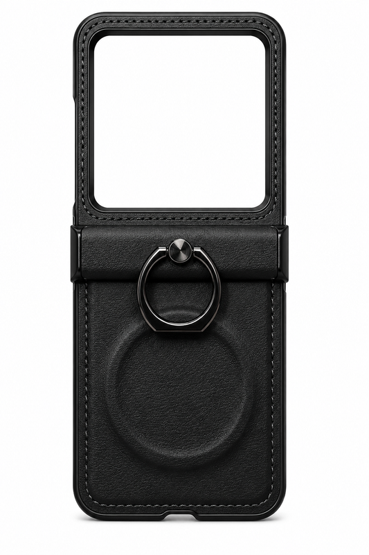 Funda Textura Piel con Anillo y MagSafe para Moto Razr 50