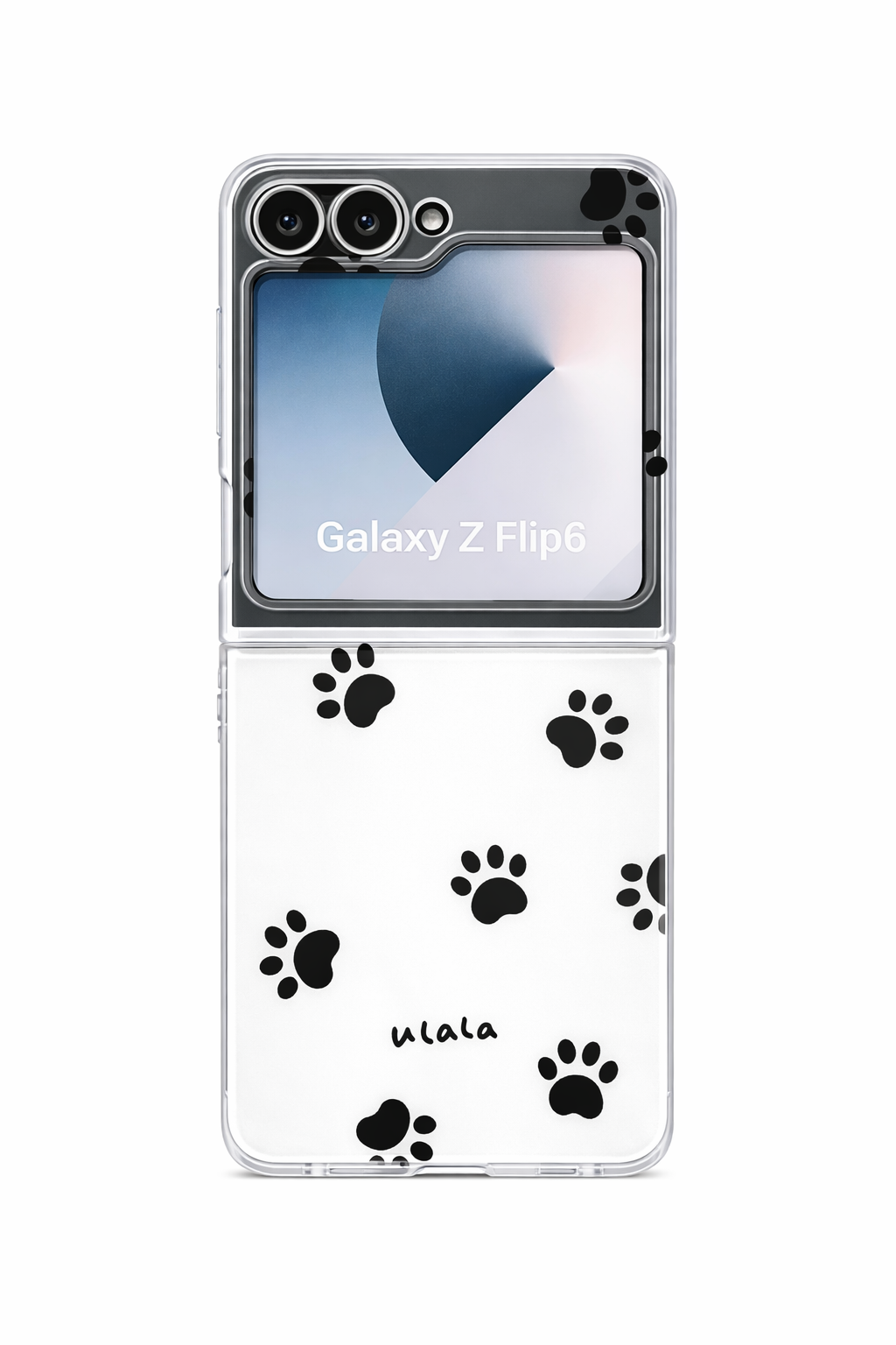 Funda Crystal Clear Paws con Diseño de Huellitas para Samsung Galaxy Z Flip 6