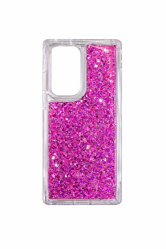 Funda Liquid Pink Glitter Quicksand para Samsung S25 Ultra