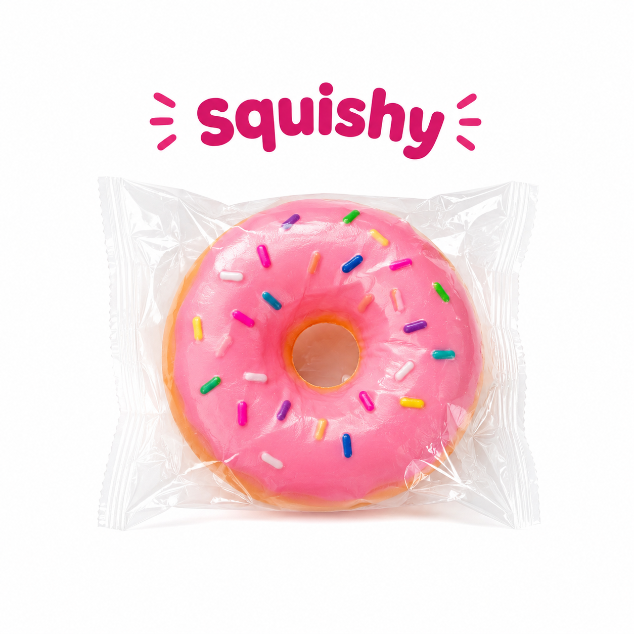 Squishy Antiestrés Forma Dona con Chispas Fidget
