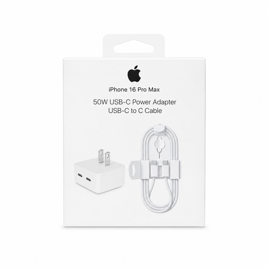 Cargador Dual 50W USB-C + Cable Tipo C