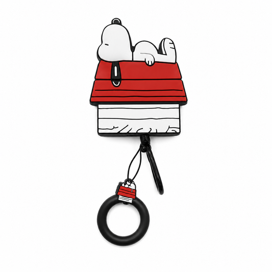 Funda Snoopy Casa Roja con Llavero para AirPods 4