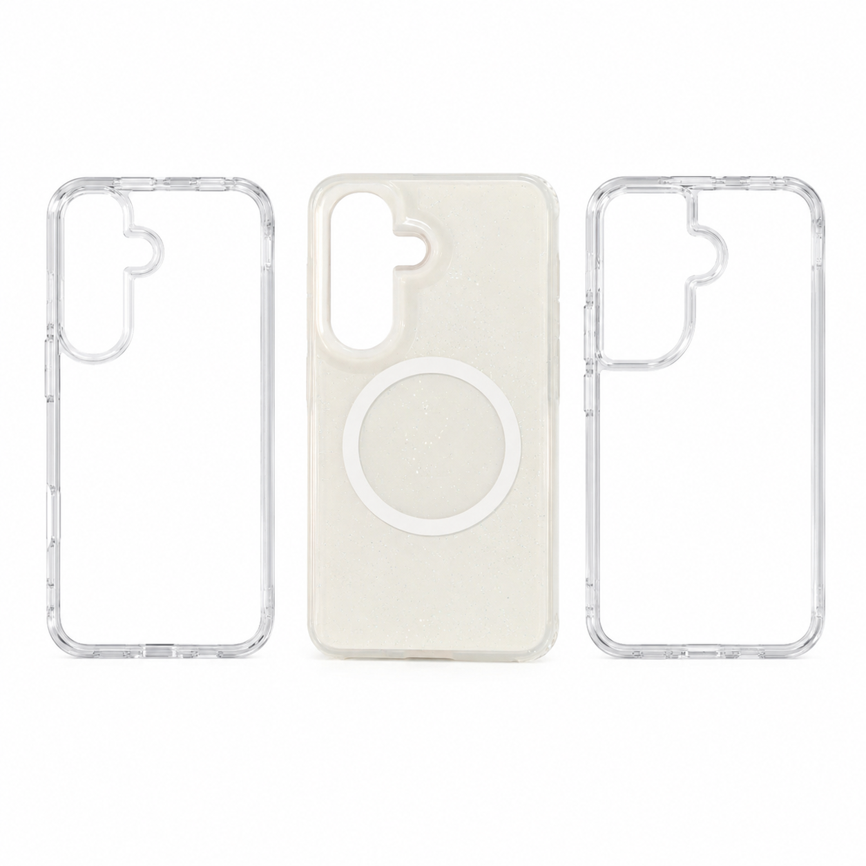 Funda Cristal Glitter Anillo Magnético para Samsung S26