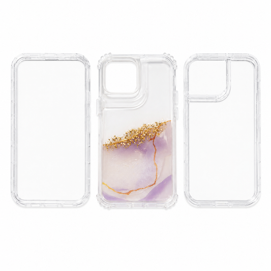 Funda 3 Piezas Mármol Gold Antigolpe para iPhone 13 Pro Max