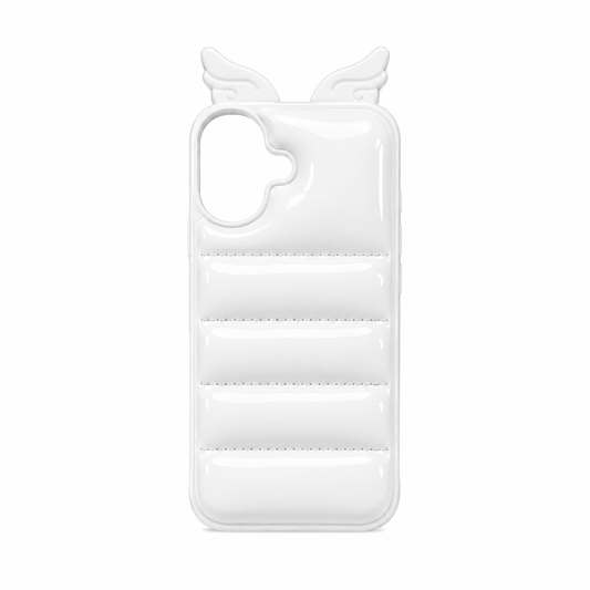 Funda Puffer Alas Ángel 3D Acolchada para iPhone 17