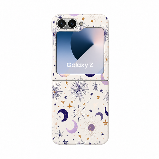 Funda Diseño Celestial Estrellas Luna para Samsung Z Flip 7