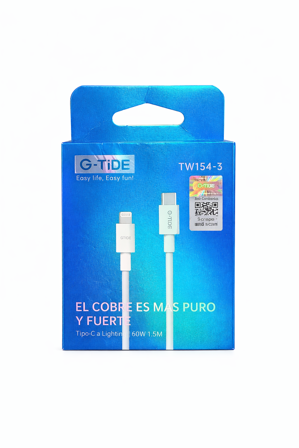 Cable de Carga Rápida 60W USB-C a Lightning para iPhone